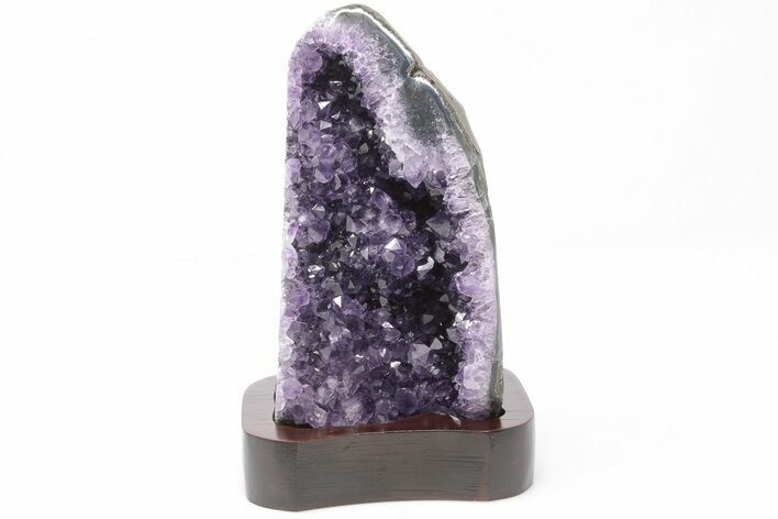 Amethyst Cluster With Wood Base - Uruguay #199984